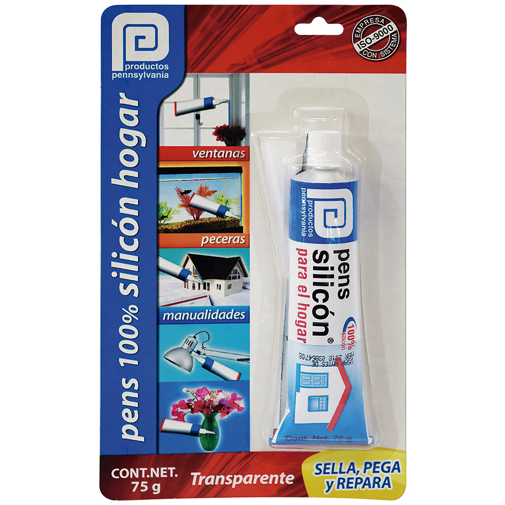 SILICON HOGAR 75GR TRASNPARENTE SSI2T13/3SS00293 EMPAQUE C/50 PZ