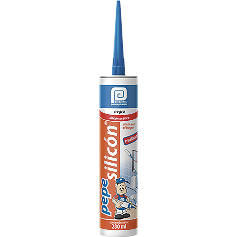 PEPE SILICON 280ML NEGRO SSI8N36/3SSI00799 EMPAQUE C/25 PZ
